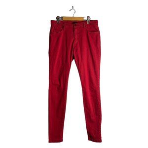 Iris Setlakwe Women's Red Skinny Denim Jeans